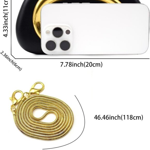 Evening Clutch Purse Women's PU Leather Wedding Gift Crossbody Bag - Picture 2 of 9